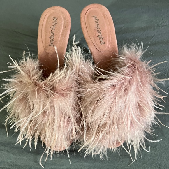 Jeffrey Campbell Shoes - Jeffrey Campbell Pink Feather Heels